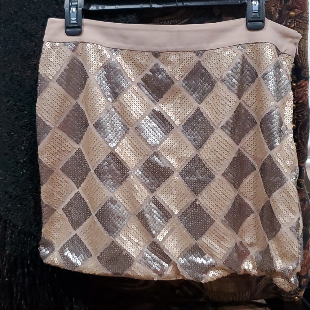 Mini skirt gold and silver
